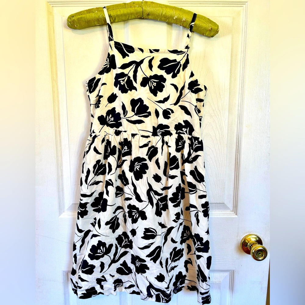 Old Navy Girls Sundress Navy White Floral Dress Size XL 14 16 Lined